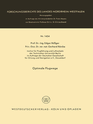 cover image of Optimale Flugwege